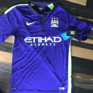 Size M Man City Purple Soccer Jersey